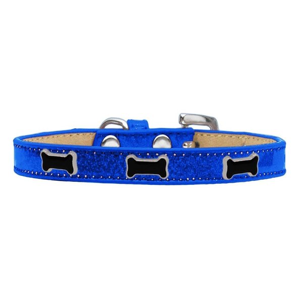 Mansbestfriend Black Bone Widget Dog CollarBlue Ice Cream Size 20 MA958856